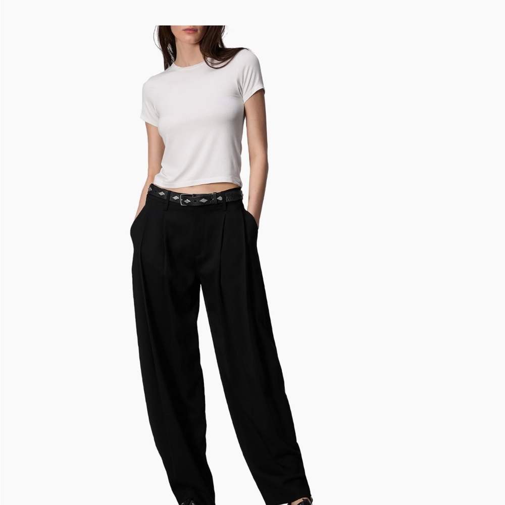 rag & bone Black Wide Leg Pants